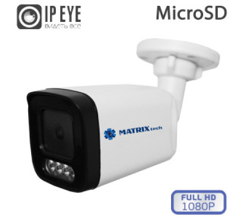 Цилиндрическая IP камера MT-CM2.0IP20SG-M SD PoE + микрофон (2,8mm)