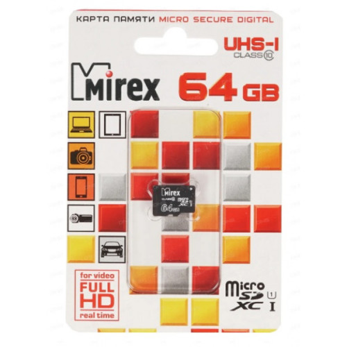 Карта памяти MicroSDXC MIREX 64GB